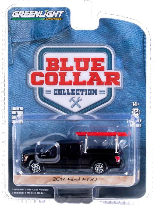 2017 Ford F-150 with Ladder Rack - Blue Collar Collection 9 - Greenlight 1/64 -  35200 F