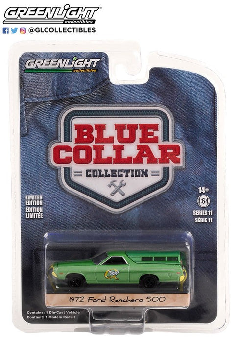 Quaker State - 1972 Ford Ranchero 500 with Camper Shell - Blue Collar Collection Series 11 - 1/64 Greenlight - 35240 B