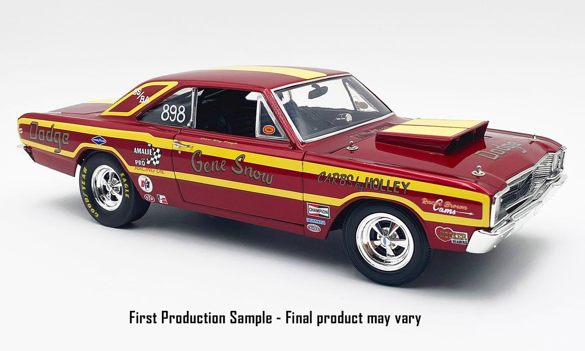 Gene Snow - 1968 Dodge Dart Super Stock in Red and Yellow Estimated production is .... - ACME - 1/18 - A1806410
