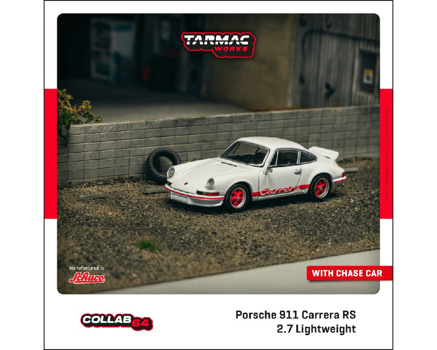 Porsche 911 Carrera RS 2.7 Lightweight - White/Red - Tarmac Works - 1/64 - T64S-023-WR Passion Diecast