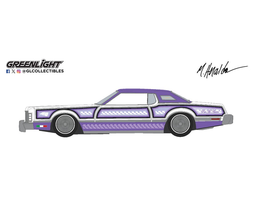 1973 Ford Thunderbird Lowrider - Michael Heralda Special Edition - Hobby Exclusive - 1/64 Greenlight - 2020003