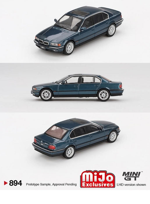 BMW 750IL Sorrento Blue Metallic - Mini GT - 1:64 - MGT00894 Passion Diecast