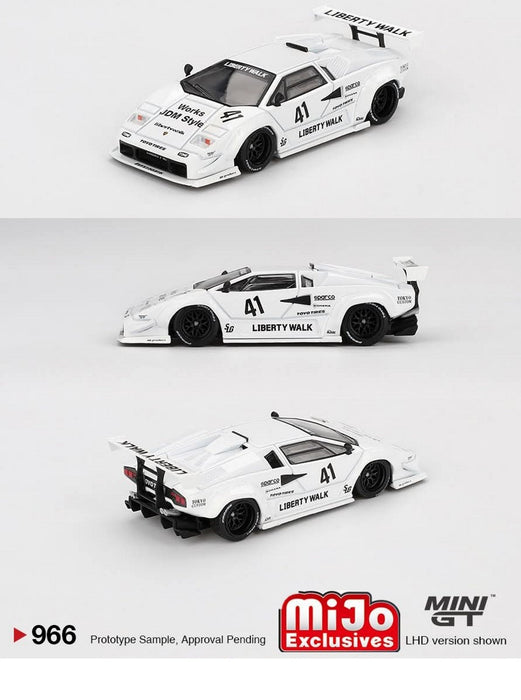 Lamborghini Countach LB-WORKS White 2024 Tokyo Auto Salon - Mini GT - 1:64 - MGT00966 Passion Diecast
