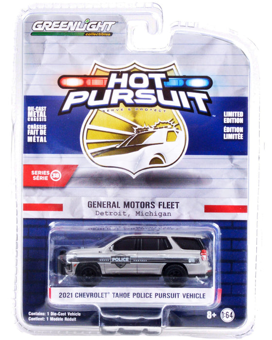 2021 Chevrolet Tahoe Police Pursuit PPV -  Hot Pursuit Series 38 -  1-64 Greenlight - 42960 F -  Passion Diecast 