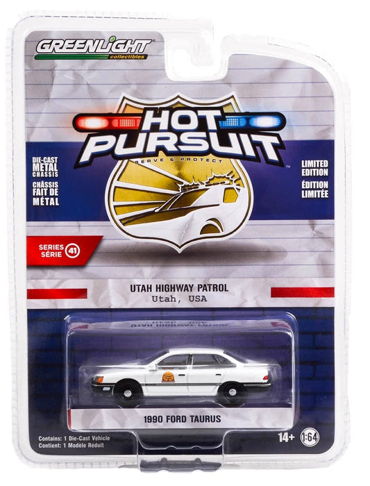 Utah Highway Patrol - 1990 Ford Taurus - Hot Pursuit Series 41 - 1/64 Greenlight - 42990 A Passion Diecast 