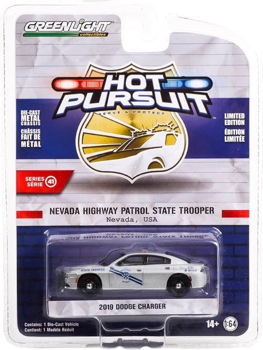 Nevada Highway Patrol State Trooper - 2019 Dodge Charger - Hot Pursuit Series 41 - 1/64 Greenlight - 42990 D