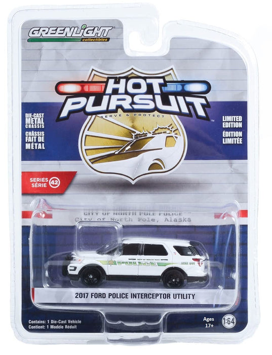 City of North Pole, Alaska Police - 2017 Ford Police Interceptor Utility - Hot Pursuit Series 42 -1/64 Greenlight - 43000 C