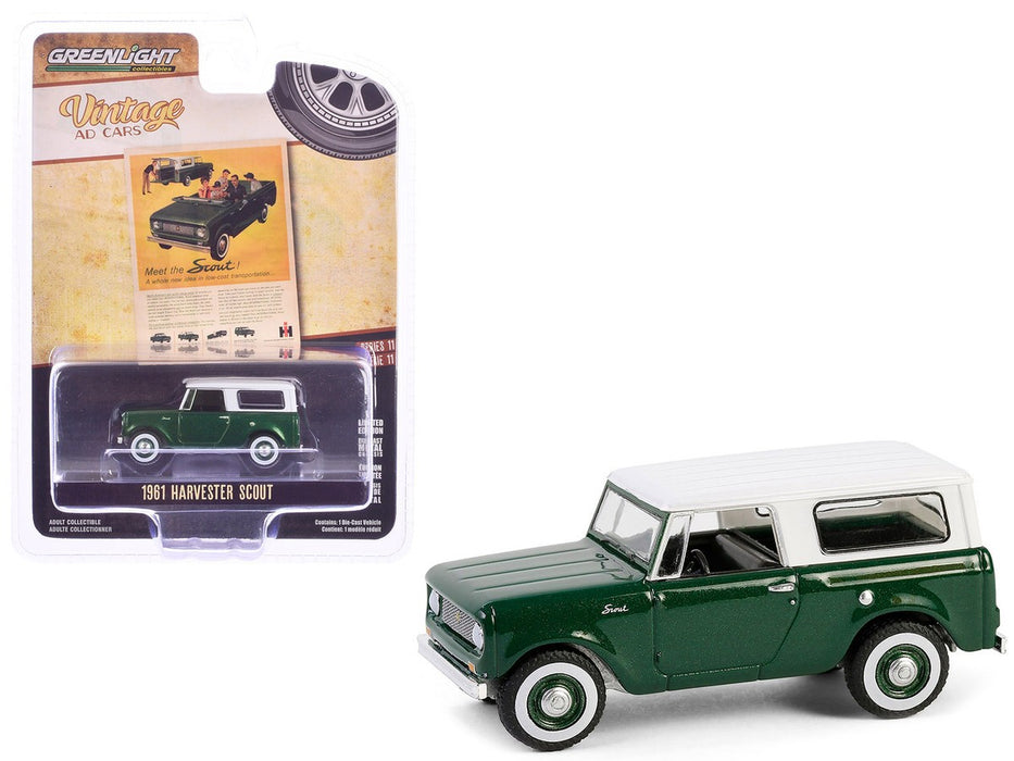 1961 Harvester Scout - Vintage Ad Cars Series 11 - 1/64 Greenlight - 39150 B Passion Diecast