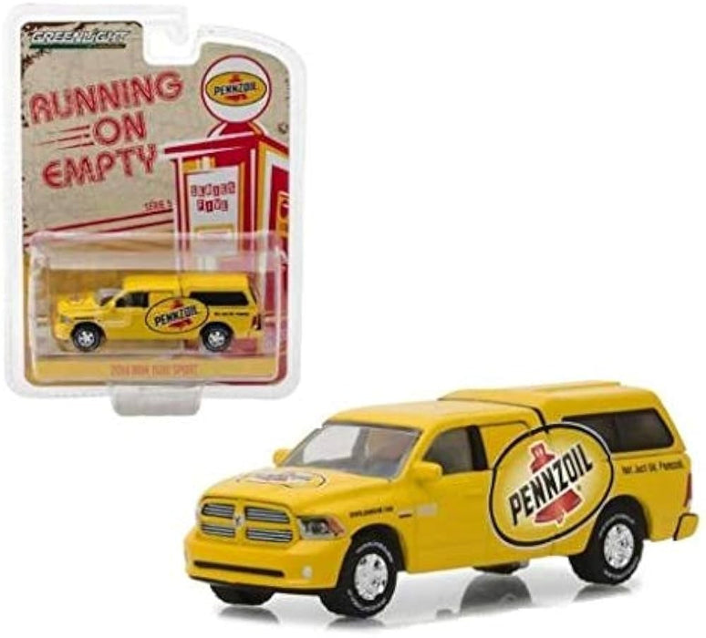 Greenlight  1/64  - Running on Empty 5  2014 Ram 1500 with Camper Shell Pennzoil Not just oil Pennzoil GL-41050F PassionDiecast