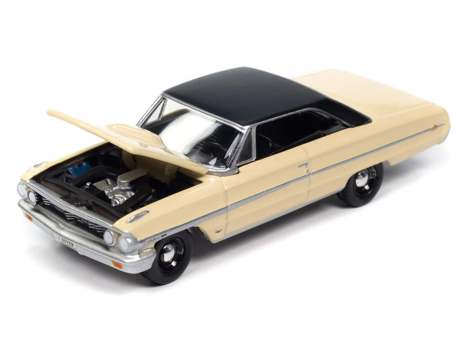 1964 Ford Galaxie 500XL in  Sunchine yellow  with Black Roof - Auto World - 1/64 - AWSP174 A
