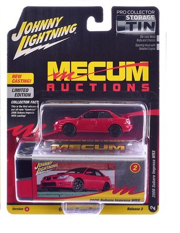 2006 Subaru WRX Mecum Auctions in Red - Johnny Lightning 1/64 - JLCT015 B Passion Diecast