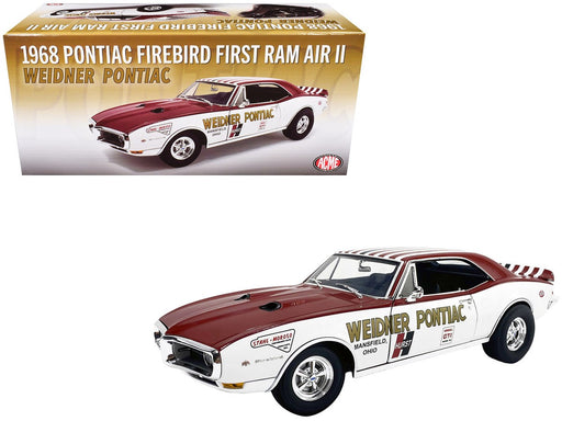 Weidner Pontiac Drag - 1968 Pontiac Firebird First Ram Air II in White and Red - ACME - 1/18 - A1805221