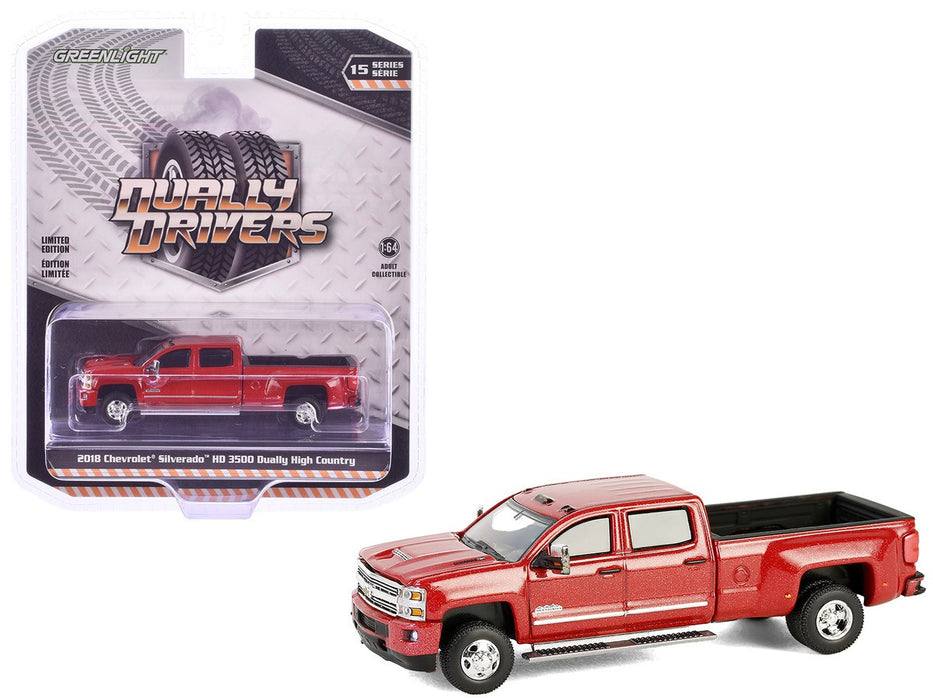 2018 Chevrolet Silverado 3500 HD Dually High Country - Dually Drivers Series 15 - 1/64 Greenlight - 46150 D