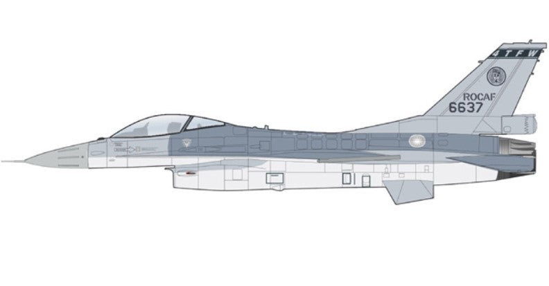 Lockheed F-16V Fighting Falcon / ROCAF 22nd TFG, no. 6637, 6 x GBU-12, Taiwan / Hobby Master 1:72 HA38057