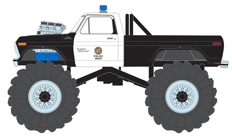 LAPD - 1978 Ford F-250 Monster Truck - Kings of Crunch - Edition Hot Pursuit - 1/64 Greenlight - 49170 A