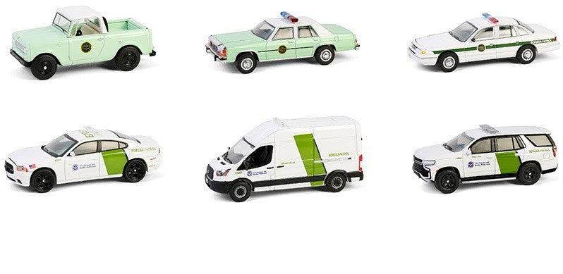 U.S. Customs and Border Protection Border Patrol - Hot Pursuit - Assortment - 1/64 Greenlight - 43035 Passion Diecast