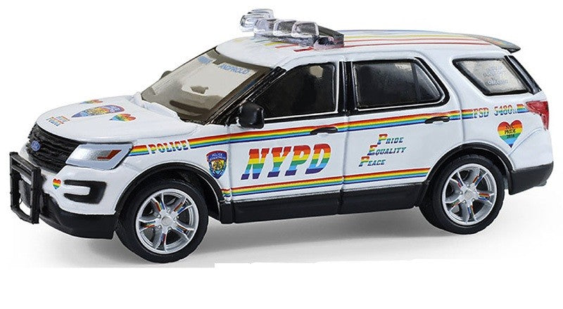 NYPD - 2016 Ford Explorer - NYPD Pride Livery - Hot Pursuit Series 47 - 1/64 Greenlight - 43050 C