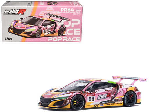 Honda NSX GT3 Evo22 - EVA RT Production Model Custom Type-08 - Pop Race 1:64 - PR640109 -  Passion Diecast 