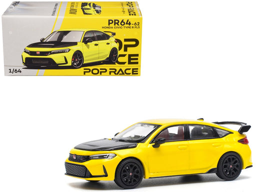 HONDA CIVIC FL5 TYPE-R SUNLIGHT YELLOW - Pop Race 1:64 - PR640062 -  Passion Diecast 