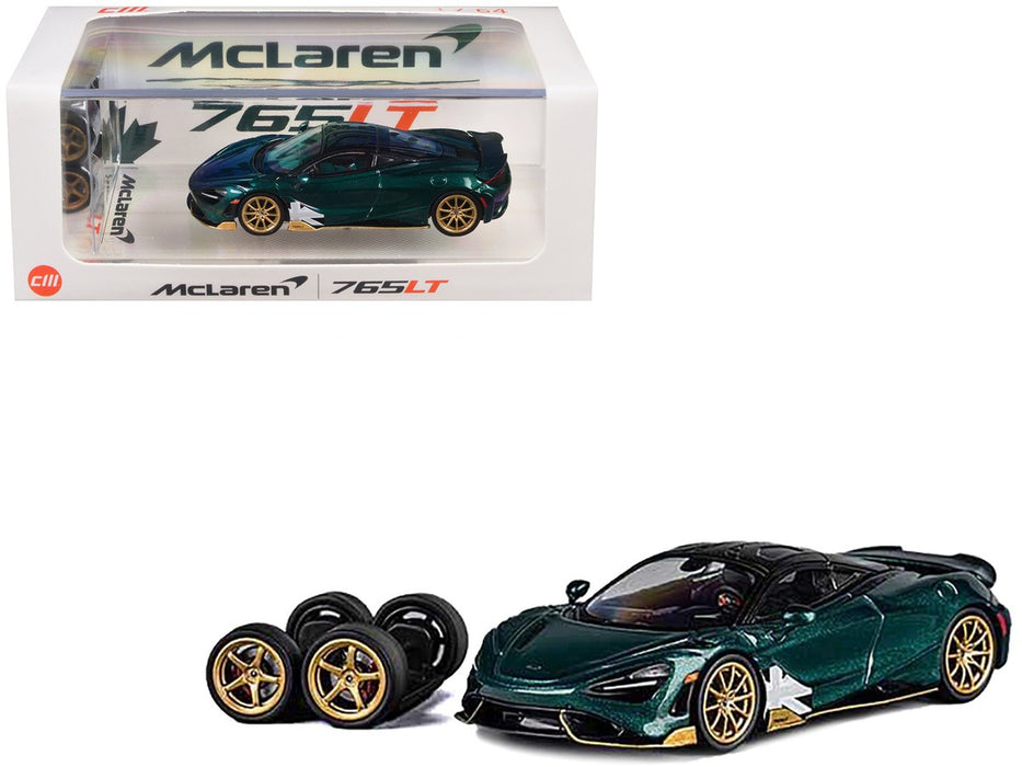 McLaren 765LT - Metallic Green with Black Top - Limited Edition - CM Model - 1:64 - CM64-765LT-17 Passion Diecast