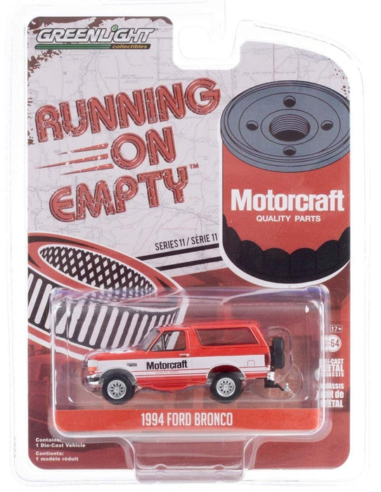 1994 Ford Bronco - Ford Motorcraft - Running on Empty Series 11 - greenlight 1-64  - 41110 E -  Passion Diecast
