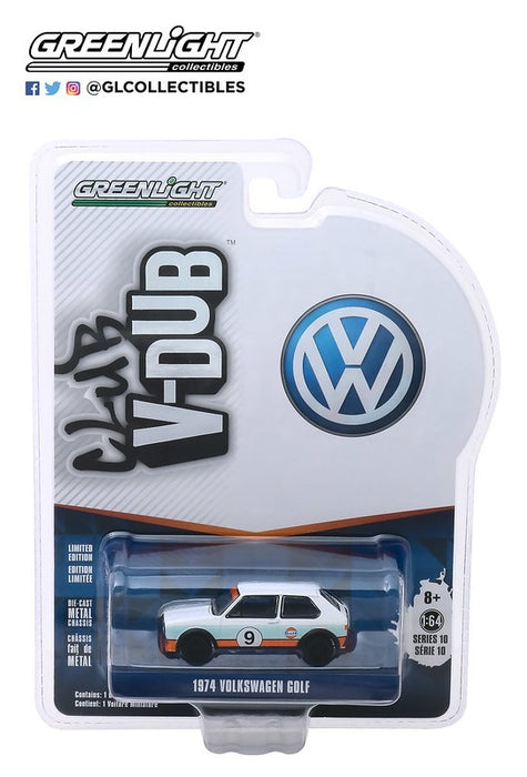 1974 Volkswagen Golf  - Gulf Oil no 9  -  Club Vee-Dub 10 - Greenlight 1/64 - 29980 C - PASSION DIECAST  