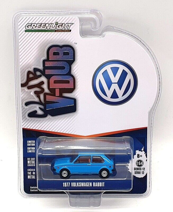 1977 Volkswagen Rabbit in Miami Blue - Club Vee-Dub Series 12  Greenlight 1/64 - 36020 E