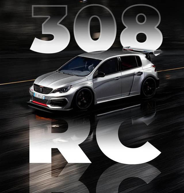 Peugeot 308 RC BYFACTORY Gris Artense 2020 - 1/18 - OT1055 - Passion Diecast 