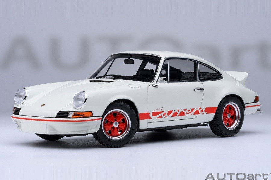 Porsche 911 Carrera 2.7 RS (Grand Prix White with Red stripes) - Autoart 1/18 - 78030 - Passion Diecast 