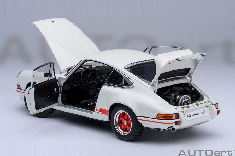Porsche 911 Carrera 2.7 RS (Grand Prix White with Red stripes) - Autoart 1/18 - 78030 - Passion Diecast 