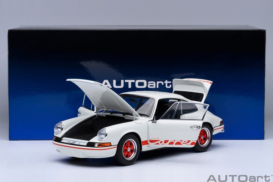 Porsche 911 Carrera 2.7 RS (Grand Prix White with Red stripes) - Autoart 1/18 - 78030 - Passion Diecast 