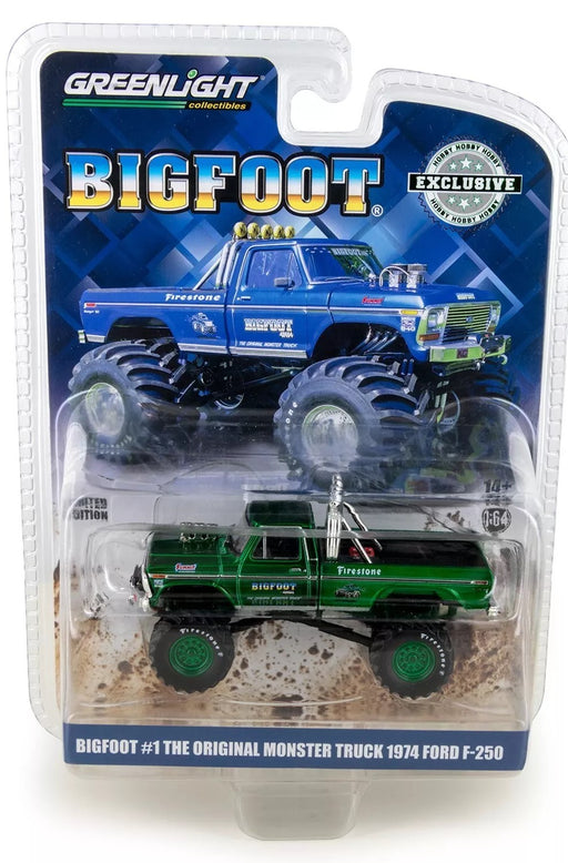 (Green machine) Bigfoot NO1 The Original Monster Truck (1979) - 1974 Ford F-250 Monster Truck Greenlight 29934GR