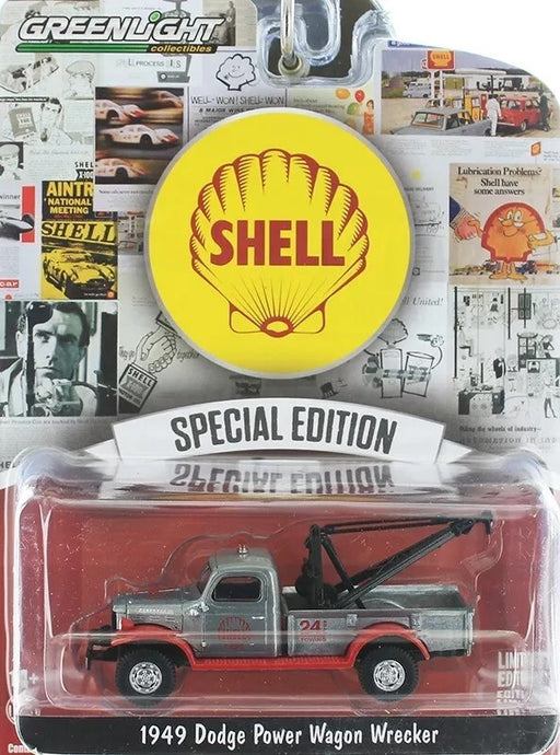(Green machine) 1949 Dodge Power Wagon Wrecker - Shell Oil Special Edition Series 2 - 1/64 Greenlight - 41155 AGR