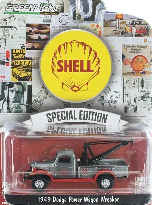 (Green machine) 1949 Dodge Power Wagon Wrecker - Shell Oil Special Edition Series 2 - 1/64 Greenlight - 41155 AGR