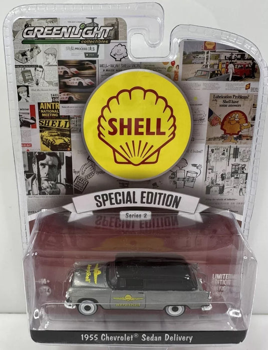 (Green machine) 1955 Chevrolet Sedan Delivery - Shell Oil Special Edition Series 2 - 1/64 Greenlight - 41155 BGR