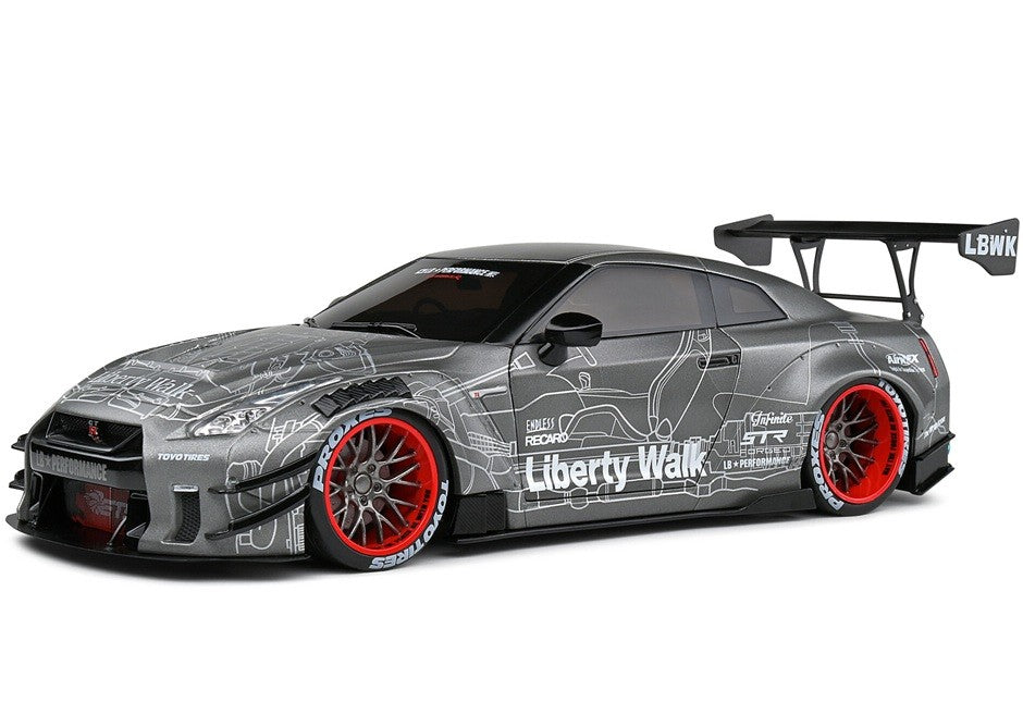 Nissan GT-R (R35) W/ Liberty Walk Body Kit 2.0 - Catalogue Design - 2020 - Solido - 1/18 - S1805810 - Passion Diecast 