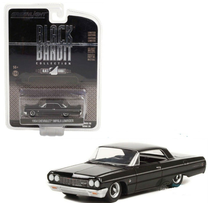 1964 Chevrolet Impala Lowrider - Black Bandit Series 26 - 1/64 Greenlight - 28090 B- Passion Diecast