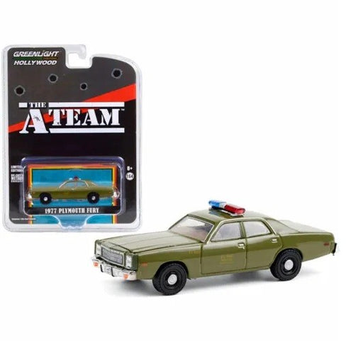 1977 Plymouth Fury U.S. Army Police  - The A-Team  - Greenlight 1/64 -  44865 A  Passion Diecast 