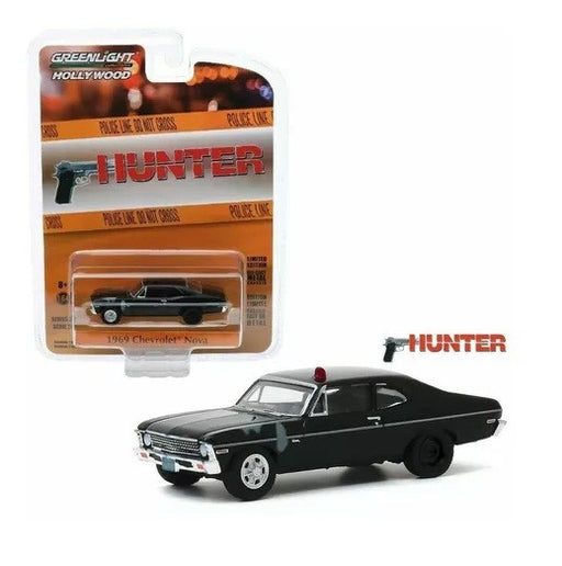 1969 Chevrolet Nova Police - Hunter (TV Series, 1984-91) - Hollywood Série 28 - 1-64  greenlight 44880 D - Passion Diecast