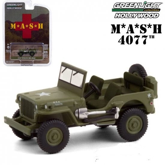 1942 Willys MB Jeep - M*A*S*H TV Series - Hollywood 30 -1-64  greenlight - 44900 A - Passion Diecast