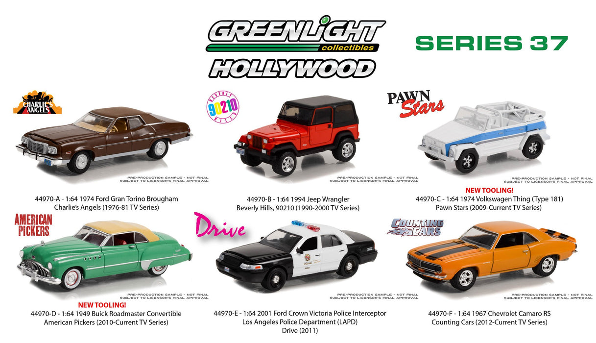 Hollywood Series 37 - Assortment - 1/64 Greenlight - 44970 - Passion Diecast