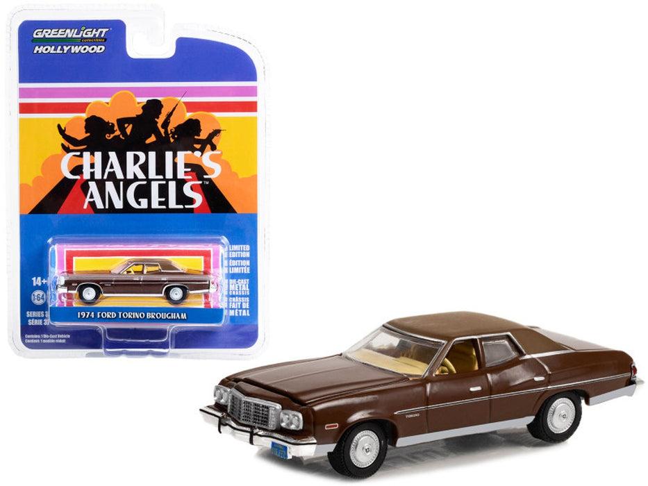 1974 Ford Gran Torino Brougham - Charlie's Angels - Hollywood Series 37 - 1/64 Greenlight - 44970 A