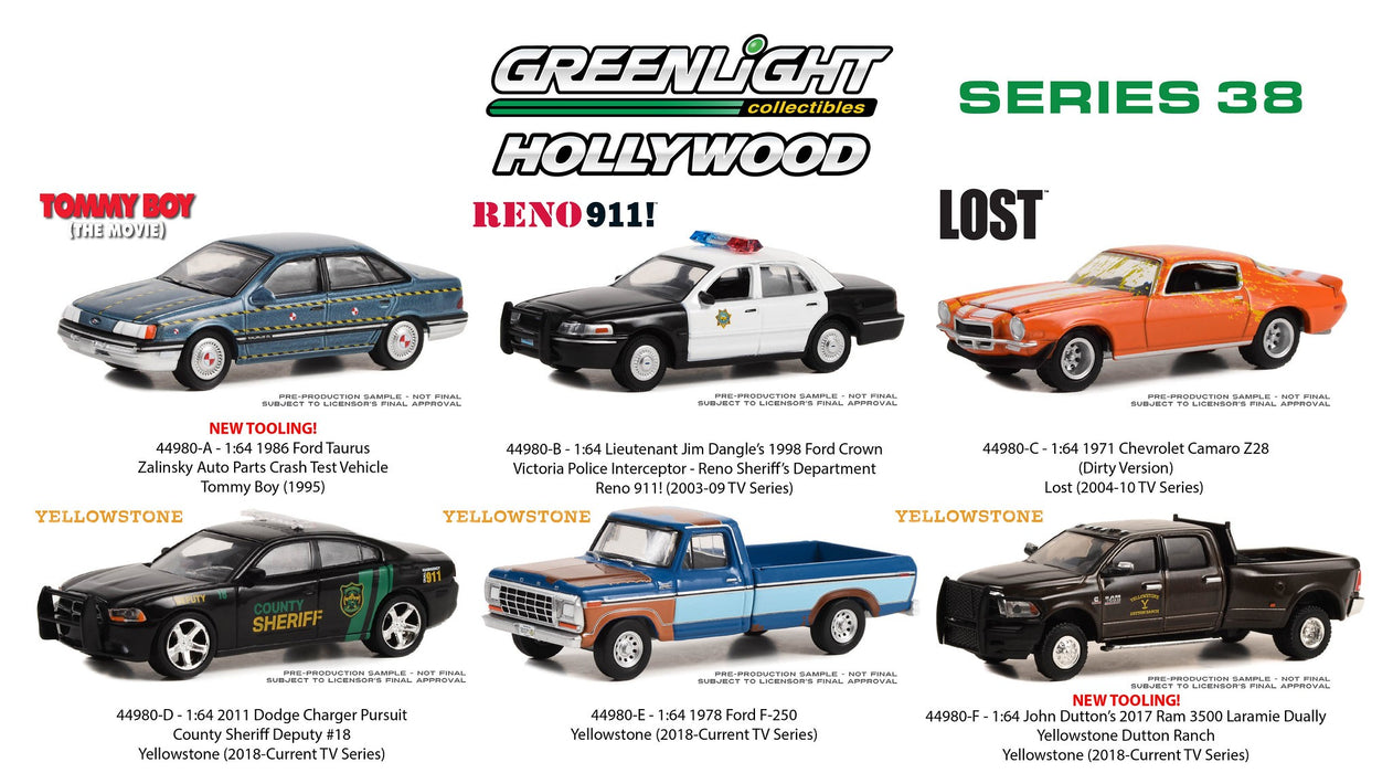 Hollywood Series 38 - Assortment - 1/64 Greenlight - 44980 Passion Diecast