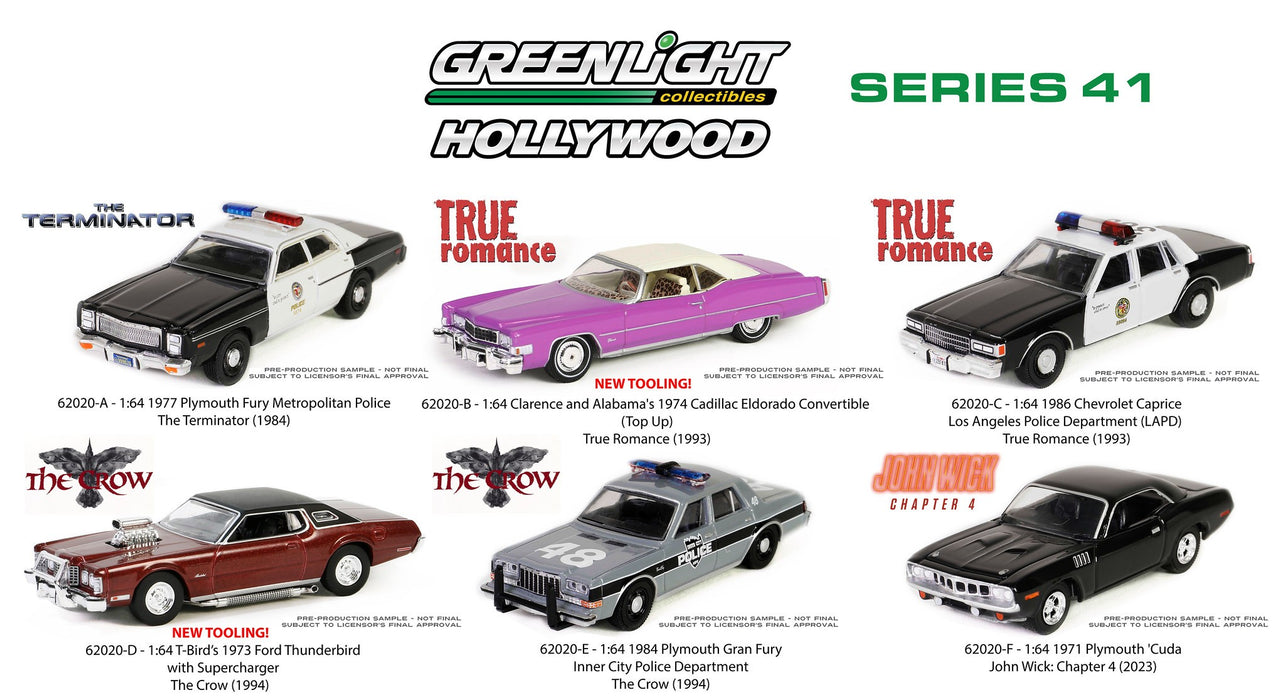 Hollywood Series 41 - Assortment - 1/64 Greenlight - 62020 Passion Diecast