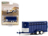 14' Livestock Trailer in Dark Blue - Hitch & Tow Trailers - Hobby Exclusive - 1/64 Greenlight - 30425 Passion Diecast
