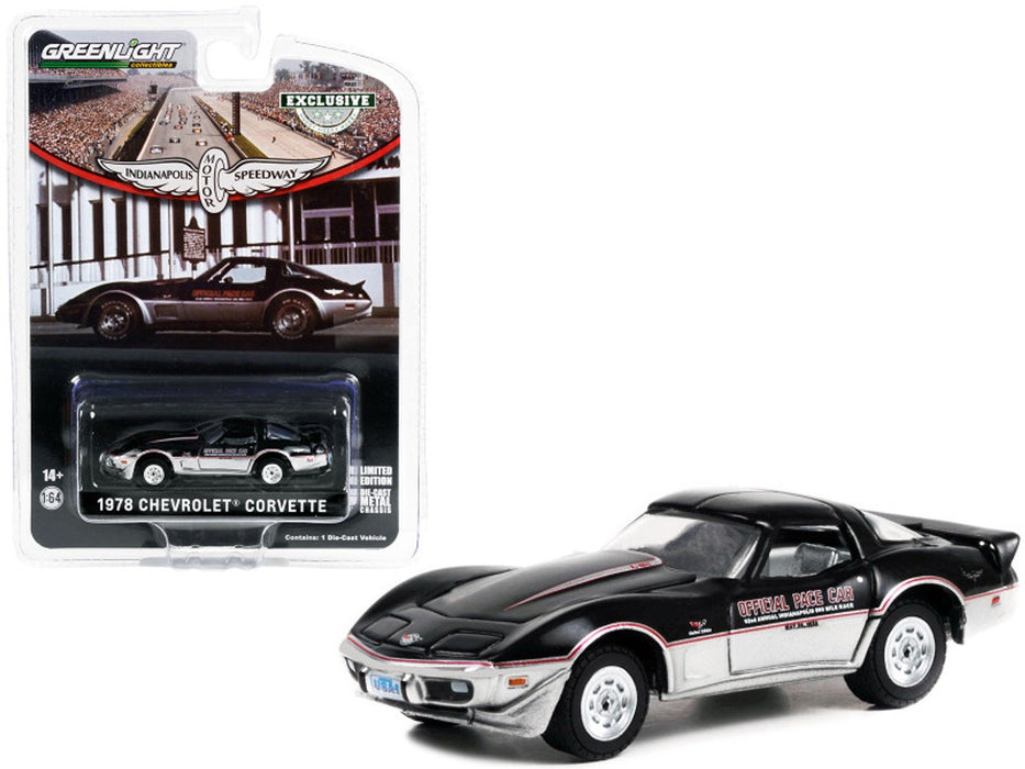 62nd Annual Indianapolis 500 Mile Official Pace Car - 1978 Chevrolet Corvette - Hobby Exclusive - 1/64 Greenlight - 30347
