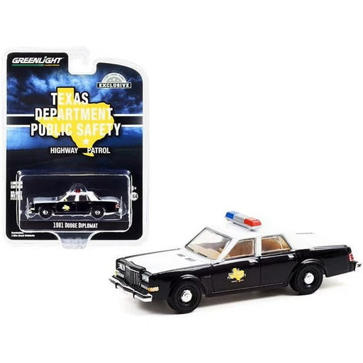 Texas Department of Public Safety - 1981 Dodge Diplomat - Hobby Exclusive - 1/64 Greenlight - 30303  Passion Diecast
