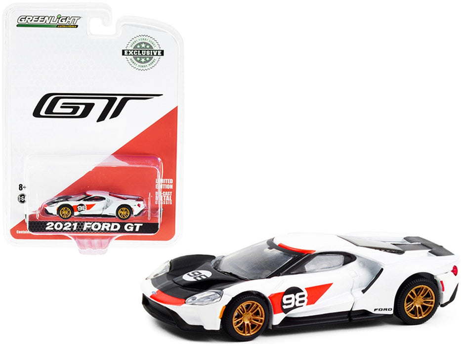 2021 Ford GT No.98 - Ford GT Heritage Edition - Hobby Exclusive - 1/64 Greenlight 30244