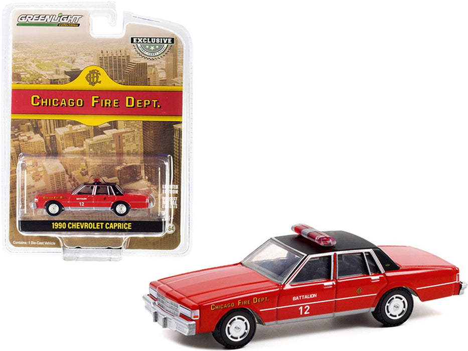 1990 Chevrolet Caprice - Chicago Fire Department - Hobby Exclusive - 1/64 Greenlight 30243