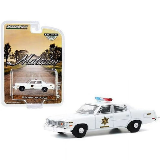 1974 AMC Matador - Hazzard County Sheriff - greenlight 1/64   Hobby Exclusif - 30177  -  Passion Diecast 